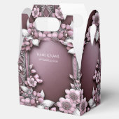 Roze Floral Favor Box Bedankdoosjes (Geopend)