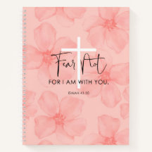 Roze Floral Fear not Isaiah 41:10 Bijbelversie