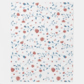 Roze Floral Feminine Style, handgeschreven stijl Fleece Deken (Voorkant)