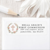 Roze Floral First Community Return Address Label (Insitu)