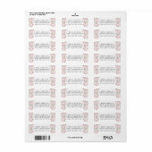 Roze Floral First Community Return Address Label (Full Sheet)