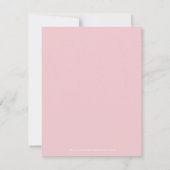 Roze Floral First Heilige Communauteit Dank u wel Bedankkaart (Achterkant)