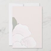 Roze Floral Flamingo Baby shower Kaart (Achterkant)