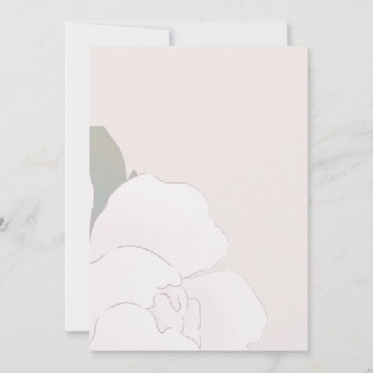 Roze Floral Flamingo Baby shower Kaart (Achterkant)