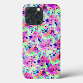 Roze Floral Flower Hoesje-Mate iPhone Case (Achterkant)