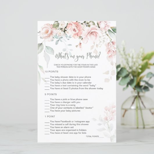 Roze Floral Foliage Baby Wat is er op je telefoons (Staand voorkant)