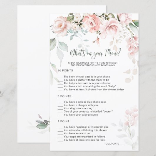 Roze Floral Foliage Baby Wat is er op je telefoons (Voorkant / Achterkant)