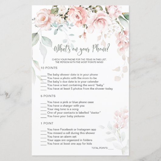 Roze Floral Foliage Baby Wat is er op je telefoons (Voorkant)