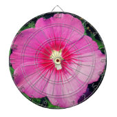 Roze Floral fotografie Dartbord (Voorkant)