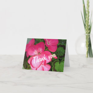 Roze Floral fotografie Hartelijk dank Bedankkaart