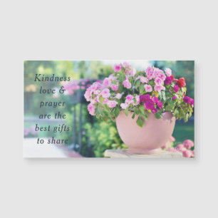 Roze Floral Fotografie Kindness Quote Magnet