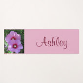 Roze Floral Fotografie Naam Yogamat (Voorkant (horizontaal))