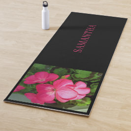 Roze Floral Fotografie Naam Yogamat