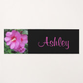 Roze Floral Fotografie Naam Yogamat (Voorkant (horizontaal))