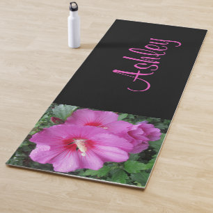 Roze Floral Fotografie Naam Yogamat