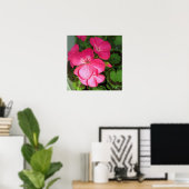 Roze Floral fotografie Poster (Thuiskantoor)