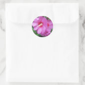Roze Floral fotografie Ronde Sticker (Tas)