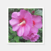 Roze Floral fotografie Servet (Voorkant)