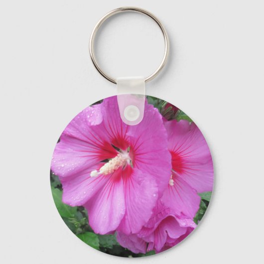  roze Floral fotografie Sleutelhanger (Voorkant)