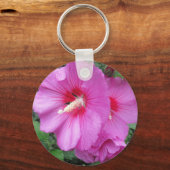  roze Floral fotografie Sleutelhanger (Voorkant)