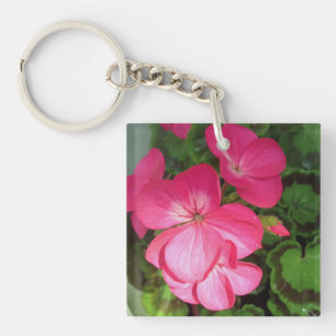 Roze Floral fotografie Sleutelhanger
