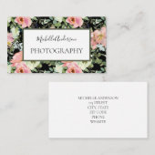 Roze Floral fotografie Visitekaartje (Voorkant / Achterkant)
