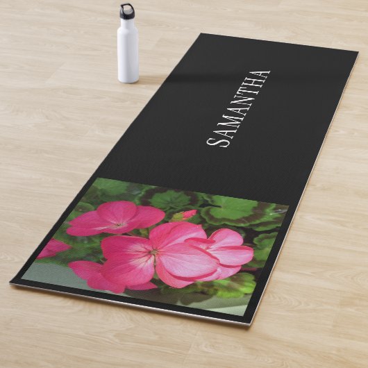 Roze Floral fotografie Yogamat (In situ)