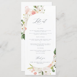 Roze Floral Garden Birthday Menu lady