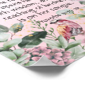  roze Floral Garden Proverbs 31 Bijbel Poster (Hoek)