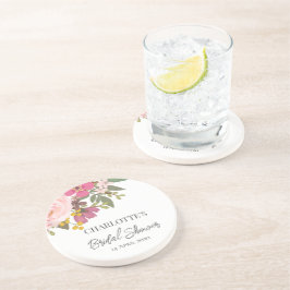 Roze Floral Garden Spring Vrijgezellenfeest Zandsteen Onderzetter