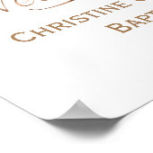 Roze, Floral, Girl, Baptism Welcome Sign, 11x14 Poster (Hoek)