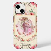 Roze Floral Girl, lentstijd Case-Mate iPhone Case (Achterkant)