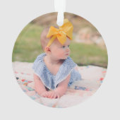 Roze Floral Girls Koala Beer Naam Ornament (achterkant)