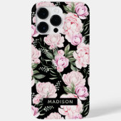  Roze Floral Girly Pattern, gepersonaliseerd Case-Mate iPhone Case (Achterkant)