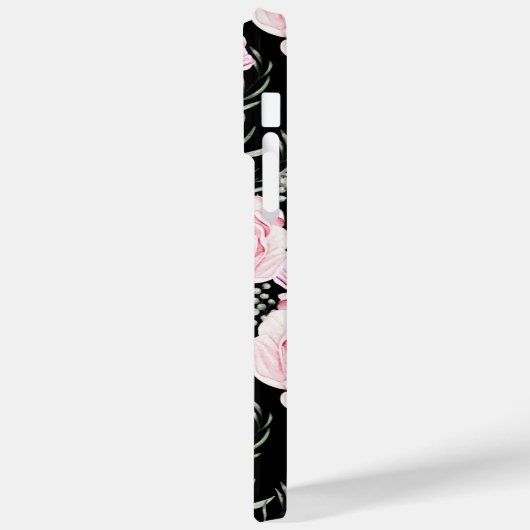  Roze Floral Girly Pattern, gepersonaliseerd Case-Mate iPhone Case (Achterkant / Links)