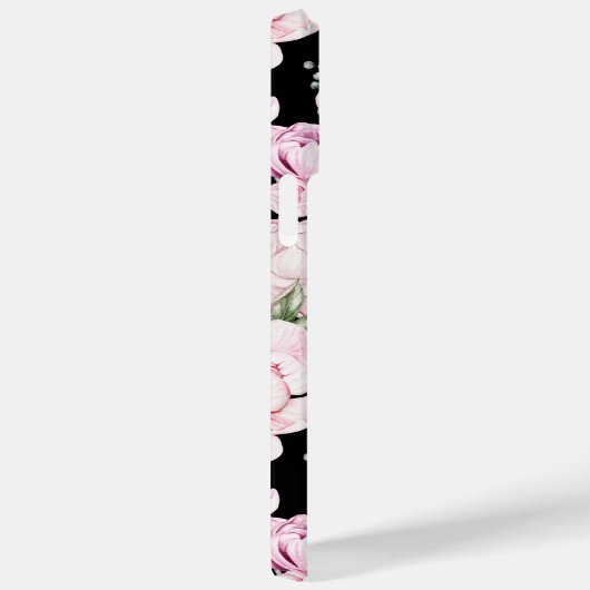  Roze Floral Girly Pattern, gepersonaliseerd Case-Mate iPhone Case (Achterkant / Rechts)