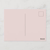 Roze  Floral Glitter Briefkaart (Achterkant)