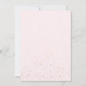 Roze Floral Gold Bridal Shower Kaart (Achterkant)