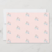 Roze Floral Gold Cross First Community Bedankkaart (Achterkant)