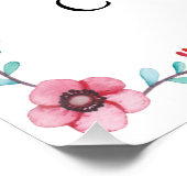 Roze Floral Gold Cross First Community Welkom Perfect Poster (Hoek)