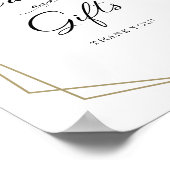 Roze Floral Gold Geometrische Kaarten en cadeaubon Poster (Hoek)