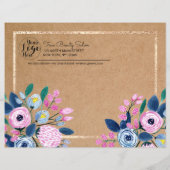 Roze Floral Gold Kraft Paper Beauty Consulting (Achterkant)