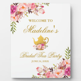 Roze Floral Gold Vrijgezellenfeest Tea Party Welko Fotoplaat