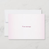 Roze Floral Green Leaves Elegant Wedding Party Bedankkaart (Achterkant)