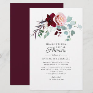 Roze Floral Greenery Bridal Shower Briefpapier