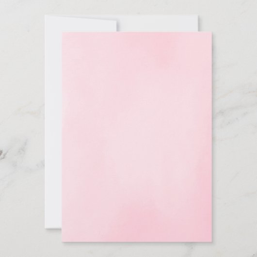 Roze Floral Greenery Bridal Shower Kaart (Achterkant)