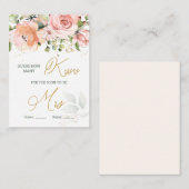 Roze Floral Greenery Hoeveel kussen in de pot en Informatiekaartje (Voorkant / Achterkant)