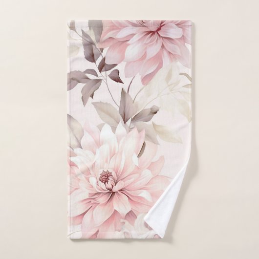Roze Floral Handdoek (Handdoek)