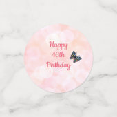  roze floral Happy 16th Birthday-ontwerp Confetti (Kleine voorkant)