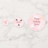  roze floral Happy 94th Birthday-ontwerp Confetti (Voorkanten)